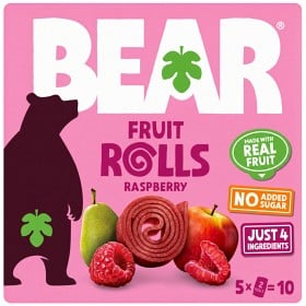 Bild på BEAR Fruktrullar Hallon Multipack 5 x 20 g