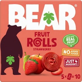 Bild på BEAR Fruktrullar Jordgubb Multipack 5 x 20 g