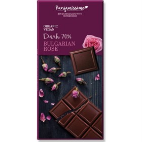 Bild på Benjamissimo Choklad Mörk 70% Bulgarisk Ros 70 g