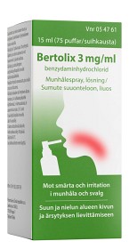 Bild på Bertolix munhålespray 3 mg/ml 75 puff(ar)