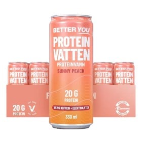 Bild på Better You Proteinvatten 330 ml Sunny Peach Koffein + Elektrolyter - 24 st
