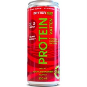 Bild på Better You Proteinvatten Koffein Jordgubb/Rabarber 330 ml