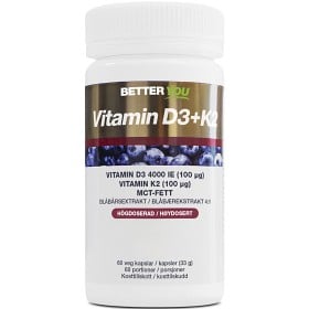 Bild på Better You Vitamin D3 4000IE + K2 100µg 60 kapslar
