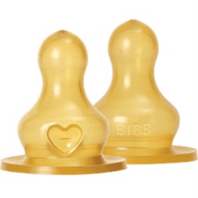 Bild på BIBS Baby Bottle Nipple Round Latex Medium Flow 2-pack