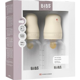 Bild på BIBS Baby Bottle Round Latex 2-pack 150 ml Slow Flow Ivory