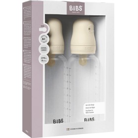 Bild på BIBS Baby Bottle Round Latex 2-pack 270 ml Medium Flow Ivory