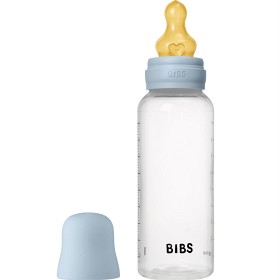 Bild på BIBS Baby Bottle Round Latex 270 ml Medium Flow Baby Blue