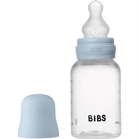 Bild på BIBS Baby Bottle Round Silicone 150 ml Slow Flow Baby Blue