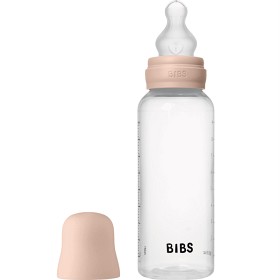 Bild på BIBS Baby Bottle Round Silicone 270 ml Medium Flow Blush