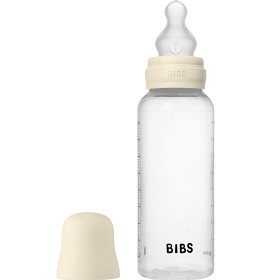 Bild på BIBS Baby Bottle Round Silicone 270 ml Medium Flow Ivory