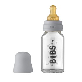 Bild på BIBS Baby Glass Bottle Complete Set Latex 110 ml Cloud