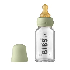 Bild på BIBS Baby Glass Bottle Complete Set Latex 110 ml Sage