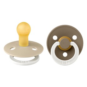 Bild på BIBS Colour 2-pack Latex Size 1 Vanilla Glow/Dark Oak Glow