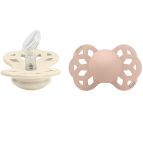 Bild på BIBS Infinity 2-pack Silicone Size 1 Anatomical Ivory/Blush