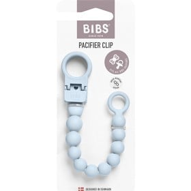 Bild på BIBS Pacifier Clip Beaded Baby Blue