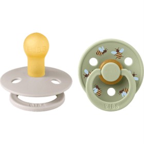 Bild på BIBS Pacifier Studio Colour 2-pack Bumblebee Latex Size 1 Mushroom Mix
