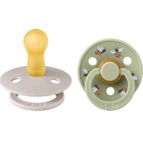 Bild på BIBS Pacifier Studio Colour 2-pack Bumblebee Latex Size 2 Mushroom Mix