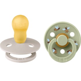 Bild på BIBS Pacifier Studio Colour 2-pack Bumblebee Latex Size 3 Mushroom Mix