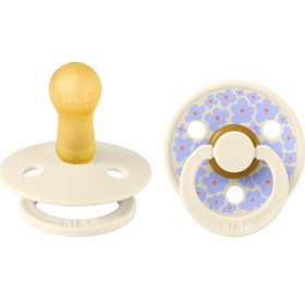 Bild på BIBS Pacifier Studio Colour 2-pack Jasmine Latex Size 2 Ivory Mix