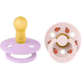 Bild på BIBS Pacifier Studio Colour 2-pack Ladybug Latex Size 2 Violet Sky Mix