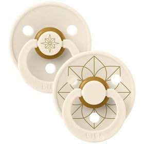 Bild på BIBS Pacifier Studio Colour 2-pack Noor Latex Size 1 Ivory Gold