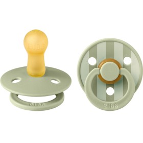 Bild på BIBS Pacifier Studio Colour 2-pack Pin Latex Size 2 Sage Mix