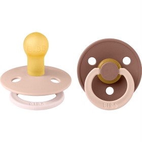 Bild på BIBS Pacifier Studio Colour 2 st Fusion Latex Size 1 Blush Woodchuck Mix