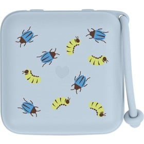 Bild på BIBS Studio Pacifier Box Caterpillar Beetle Mix Baby Blue