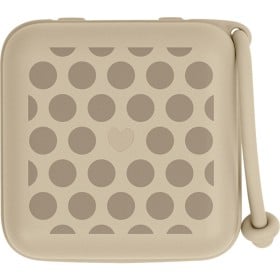 Bild på BIBS Studio Pacifier Box Polka Mega Vanilla Dark Oak