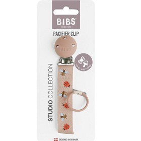 Bild på BIBS Studio Pacifier Clip Ribbon Ladybug Bumblebee Caterpillar Mix Blush