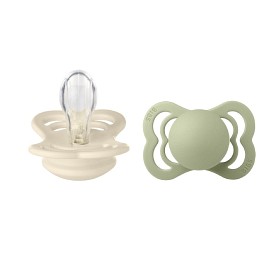 Bild på BIBS Supreme 2-pack Silicone Size 1 Ivory/Sage