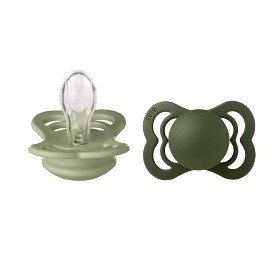 Bild på BIBS Supreme 2-pack Silicone Size 1 Sage/Hunter Green