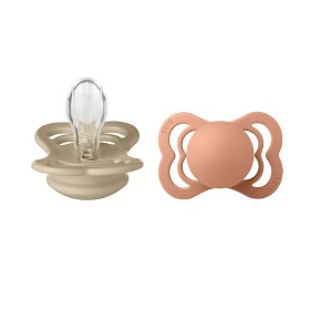 Bild på BIBS Supreme 2-pack Silicone Size 1 Vanilla/Peach