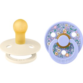 Bild på BIBS x Liberty Pacifier Colour 2-pack Chloe Meadow Latex Size 1, Ivory Mix
