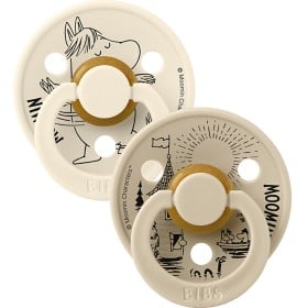 Bild på BIBS x Moomins Pacifier Colour Snorkmaiden 2-pack Latex Size 2 Ivory/Vanilla