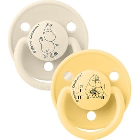 Bild på BIBS x Moomins Pacifier De Lux Moomintroll 2-pack Silicone Ivory/Pale Butter
