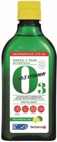 Bild på BioSalma Miljömärkt Omega-3 Tran Pure & Natural 375 ml