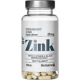 Bild på BioSalma Organiskt Zink 100 tabletter 25 mg