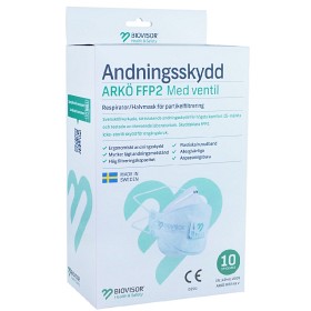 Bild på Biovisor Arkö FFP2 Andningsskydd med ventil 10-pack