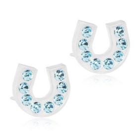 Bild på Blomdahl Brilliance Horseshoe Aquamarine 7 mm