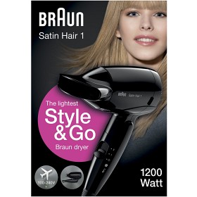 Bild på Braun Satin Hair 1 HD130 Style&Go resehårfön