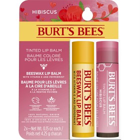 Bild på Burt's Bees Beeswax Lip Balm & Hibiscus Tinted Lip Balm Gift Set 2 x 4,25 g
