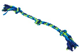Bild på Buster Colour Dental Rope 3-Knot, Blå/Lime, Large 63 cm