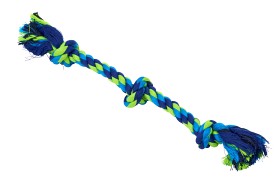 Bild på Buster Colour Dental Rope 3-Knot, Blå/Lime, X-Small 25 cm