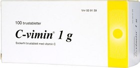 Bild på C-vimin, brustablett 1 g 4 x 25 st