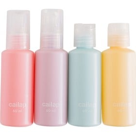 Bild på Cailap Reseflaskor 60 ml olika färger, 4 st
