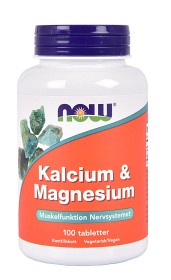 Bild på NOW Kalcium & Magnesium 100 tabletter