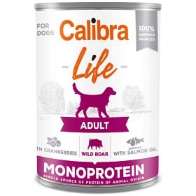 Bild på Calibra Dog Life can Adult Wild boar with cranberries 400 g