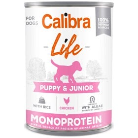 Bild på Calibra Dog Life can Puppy & Junior Chicken&Rice 400 g