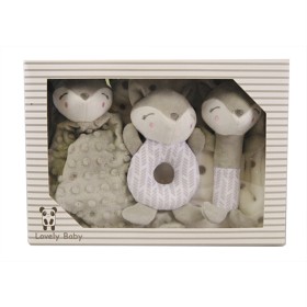 Bild på Carlo Baby Fleecefilt och gosedjur Giftset Grå Räv